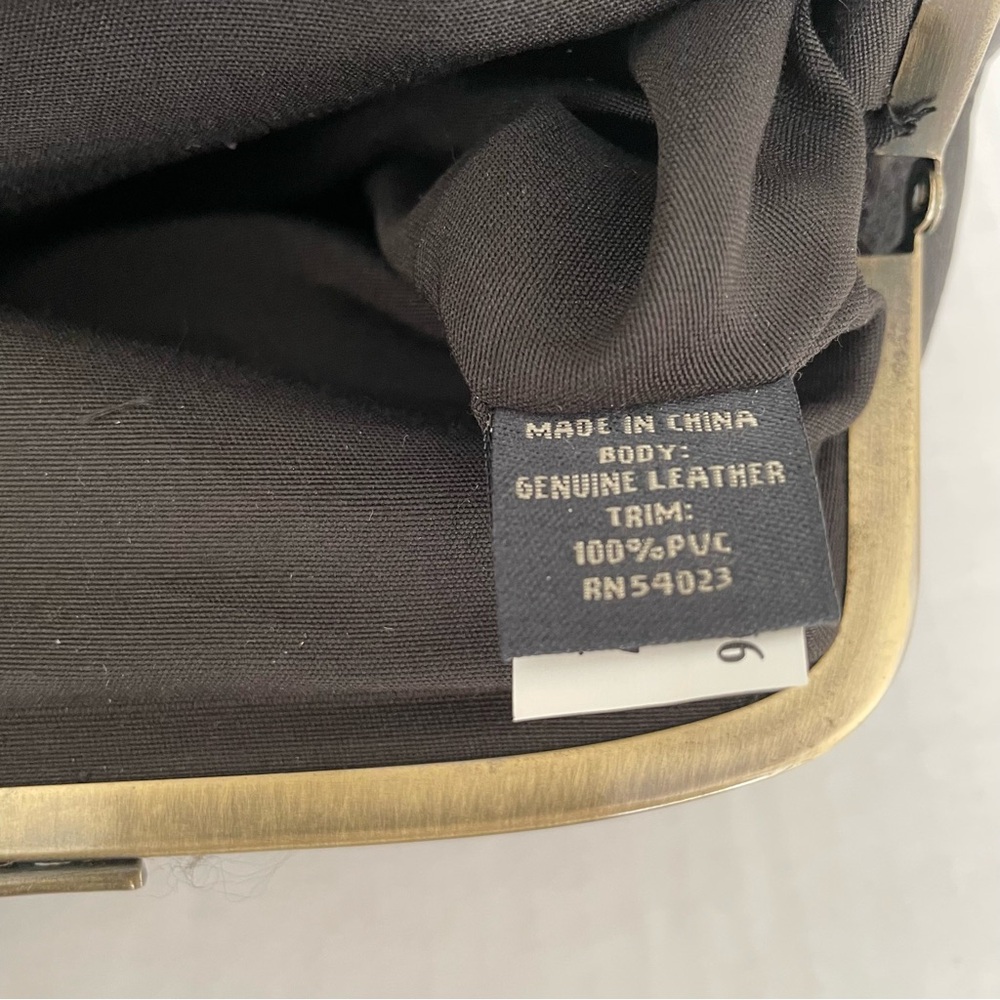 Banana Republic Brown Leather Kisslock Clutch - Picture 7 of 7
